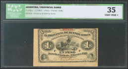 ARGENTINA. 1 Peso. 1 January 1869. (Pick: s481a). ICG35. Todas las imágenes disponibles en la página web de Ibercoin