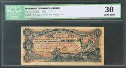 ARGENTINA. 1 Peso. 1891. Serie A. (Pick: s573a). ICG30. Todas las imágenes disponibles en la página web de Ibercoin
