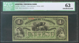 ARGENTINA. 1 Peso Boliviano. 2 January 1869. (Pick: s1783r). ICG63. Todas las imágenes disponibles en la página web de Ibercoin
