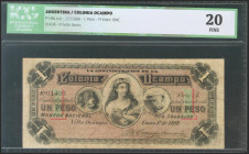 ARGENTINA. 1 Peso. 1 January 1888. (Pick: Unlisted). ICG20. Todas las imágenes disponibles en la página web de Ibercoin