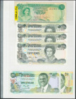 BAHAMAS. Interesting set of 6 banknotes, from 1968 to 2000. Mixed qualities. TO EXAM. Todas las imágenes disponibles en la página web de Ibercoin