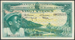 BELGIAN CONGO. 20 Francs. 1959. (Pick: 31a). Pressed. Very Fine. Todas las imágenes disponibles en la página web de Ibercoin