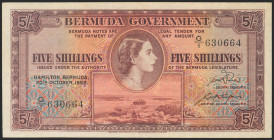 BERMUDA. 5 Shillings. 1952. (Pick: 18a). Pressed. Very Fine. Todas las imágenes disponibles en la página web de Ibercoin