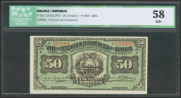BOLIVIA. 50 Centavos. 29 November 1902. Serie F. (Pick: 91a). ICG58. Todas las imágenes disponibles en la página web de Ibercoin