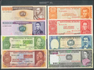 BOLIVIA. Set of 8 banknotes, different values and years. Very Fine to Uncirculated. Todas las imágenes disponibles en la página web de Ibercoin