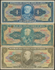 BRAZIL. Set of 3 banknotes: 1 Cruzeiro, 2 Cruzeiros, 5 Cruzeiros. 1944, 1958, 1964. Estampa 2A. (Pick: 133, 150d, 176c). Fine to About Uncirculated. T...