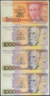 BRAZIL. Set of 4 banknotes: 1 Cruzado Novo (3), 10 Cruzados Novos. 1989. (Pick: 216b, 216c, 218a). Uncirculated. Todas las imágenes disponibles en la ...