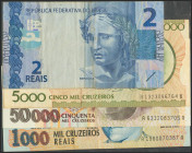 BRAZIL. Set of 4 banknotes, different values and years. Very Fine to Uncirculated. Todas las imágenes disponibles en la página web de Ibercoin