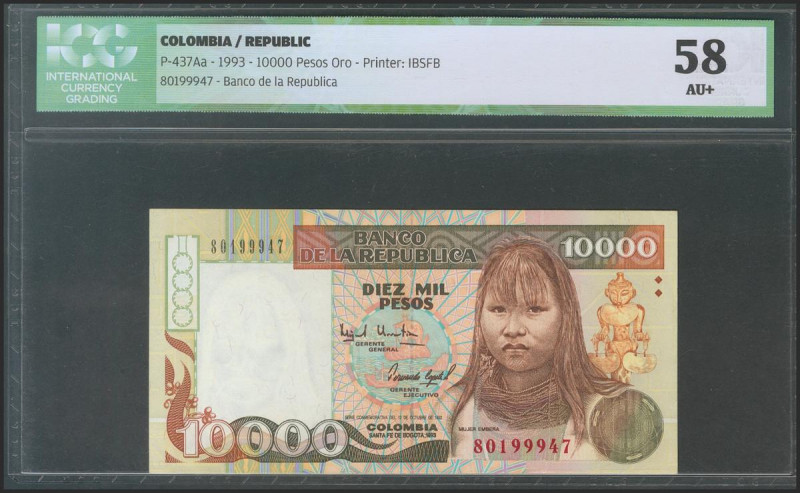 COLOMBIA. 10000 Pesos Oro. 1993. (Pick: 437Aa). ICG58. Todas las imágenes dispon...