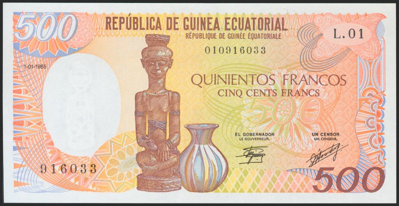 EQUATORIAL GUINEA. 500 Francs. 1985. (Pick: 20). Uncirculated. Todas las imágene...