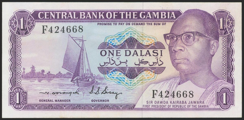 GAMBIA. 1 Dalasi. 1971-1987. (Pick: 4c). Uncirculated. Todas las imágenes dispon...