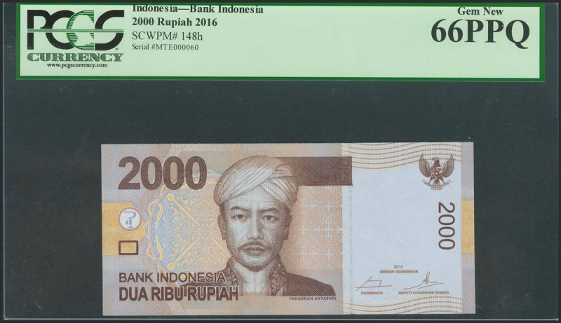 INDONESIA. 2000 Rupees. 2016. (Pick: 148h). PCGS66PPQ. Todas las imágenes dispon...