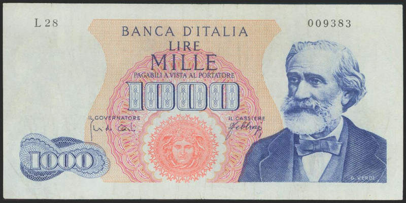 ITALY. 1000 Lire. 1965. (Pick: 96d). Uncirculated.
 Todas las imágenes disponib...