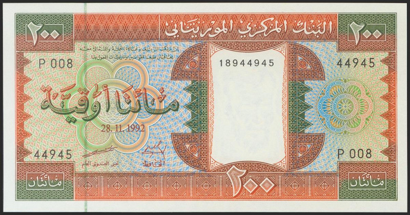 MAURITANIA. 200 Ouguiya. 1992. (Pick: 5d). Uncirculated. Todas las imágenes disp...