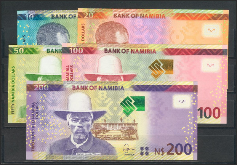 NAMIBIA. 10 Dollars, 20 Dollars, 50 Dollars, 100 Dollars and 200 Dollars. 2012. ...