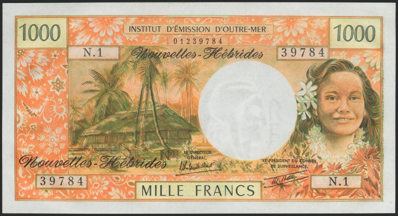 NEW HEBRIDES. 1000 Francs. (1970ca). (Pick: 20c). SC. Todas las imágenes disponi...