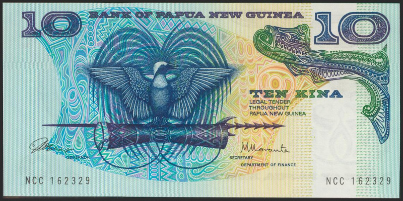 PAPUA NEW GUINEA. 10 Kina. 1985. (Pick: 7). Uncirculated. Todas las imágenes dis...