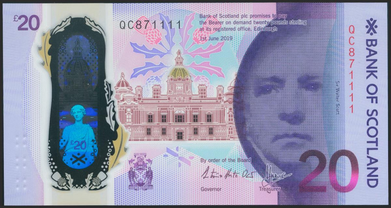 SCOTLAND. 20 Pounds. 1 June 2019. Serie QC. Uncirculated. Todas las imágenes dis...