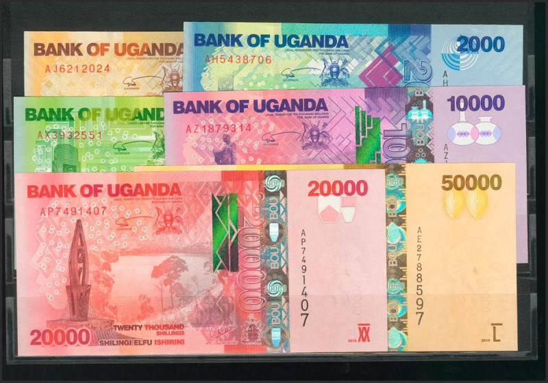 UGANDA. 1000 Shillings, 2000 Shillings, Shillings, 5000 Shillings ,10000 Shillin...