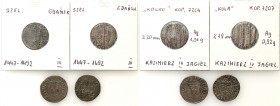 Medieval coins
POLSKA / POLAND / POLEN / SCHLESIEN / GERMANY

Kazimierz IV Jagiellończyk (1446-1492). Szeląg, Gdansk (Danzig) - różne 

Aw.: Tarc...