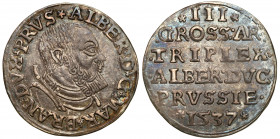 Sigismund I Old
POLSKA/ POLAND/ POLEN / POLOGNE / POLSKO

Prusy Książęce. Albrecht Hohenzollern. Trojak (3 grosze) 1537, Królewiec - VERY NICE 

...