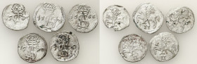 Sigismund II August
POLSKA/ POLAND/ POLEN/ LITHUANIA/ LITAUEN

Zygmunt II August. Dwudenar 1566, 1570, Vilnius, set 5 coins 

Czytelne egzemplarz...