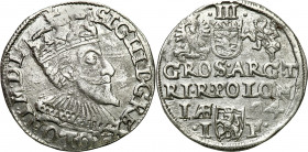 COLLECTION of Polish 3 grosze
POLSKA/ POLAND/ POLEN/ LITHUANIA/ LITAUEN

Zygmunt III Waza. Trojak (3 grosze) 1594, Olkusz 

Na awersie w trzecim ...