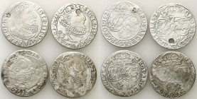 Sigismund III Vasa 
POLSKA/ POLAND/ POLEN/ LITHUANIA/ LITAUEN

Zygmunt III Waza Szostak (6 groszy) 1625, 1626, 1627, Krakow (Cracow), set 4 coins ...
