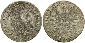 Sigismund III Vasa 
POLSKA/ POLAND/ POLEN/ LITHUANIA/ LITAUEN

Zygmunt III Waza. Grosz 1604, Krakow (Cracow) 

Herb Lewart w tarczy.Równomierna, ...