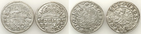 Sigismund III Vasa 
POLSKA/ POLAND/ POLEN/ LITHUANIA/ LITAUEN

Zygmunt III Waza. Grosz 1608, 1612, Krakow (Cracow), set 2 coins 

Sporo połysku, ...
