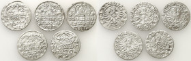Sigismund III Vasa 
POLSKA/ POLAND/ POLEN/ LITHUANIA/ LITAUEN

Zygmunt III Waza. Grosz 1623, 1624, Krakow (Cracow), set 5 coins 

Czytelne egzemp...