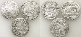 Sigismund III Vasa 
POLSKA/ POLAND/ POLEN/ LITHUANIA/ LITAUEN

Zygmunt III Waza. Grosz 1626, 1627, Vilnius, set 3 coins 

Obiegowe egzemplarze. R...