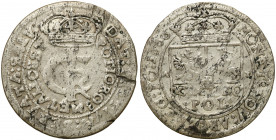 John II Casimir 
POLSKA/ POLAND/ POLEN/ LITHUANIA/ LITAUEN

Jan II Kazimierz. Tymf (zloty) 1666, Bydgoszcz 

Dość czytelny egzemplarz jak na ten ...