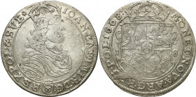 John II Casimir 
POLSKA/ POLAND/ POLEN/ LITHUANIA/ LITAUEN

Jan II Kazimierz. Ort (18 groszy) 1668 TLB, Bydgoszcz 

TLB pod rękawem króla i ozdob...