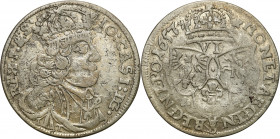 John II Casimir 
POLSKA/ POLAND/ POLEN/ LITHUANIA/ LITAUEN

Jan Kazimierz. Szostak 1657 (6 groszy) IT, Krakow (Cracow) - przebitka daty 

Ciekaws...