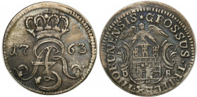 Augustus III the Sas 
POLSKA / POLAND / POLEN / SACHSEN / SAXONY / FRIEDRICH AUGUST II / DRESDEN / LEIPZIG

August III Sas. Trojak 1763 (3 grosze) ...