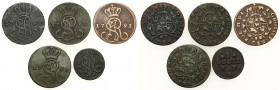 Stanislaus Augustus Poniatowski 
POLSKA/ POLAND/ POLEN/ LITHUANIA/ LITAUEN

Stanisław August Poniatowski. Grosz, szeląg 1768-1792, set 5 coins 

...