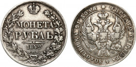 Collection of russian coins
RUSSIA / RUSSLAND / РОССИЯ

Rosja. Nicholas I. Rubel (Rouble) 1842 , Petersburg 

Aw.: Dwugłowy orzeł rosyjski pod ca...