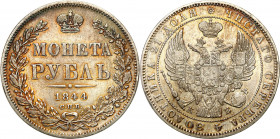 Collection of russian coins
RUSSIA / RUSSLAND / РОССИЯ

Rosja. Nicholas I. Rubel (Rouble) 1844 СПБ-КБ Petersburg 

Aw.: Dwugłowy orzeł rosyjski p...