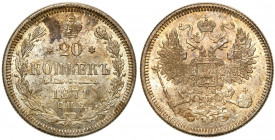 Collection of russian coins
RUSSIA / RUSSLAND / РОССИЯ

Rosja. Alexander II. 20 Kopek (kopeck) 1871 НI, Petersburg - PIĘKNE 

Wariant ze wcześnie...