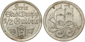 Danzig 
POLSKA / POLAND / POLEN / DANZIG / WOLNE MIASTO GDANSK

Wolne Miasto Gdansk (Danzig)/Danzig. 1/2 Gulden (Guilder) 1927 - Rare year 

Rzad...