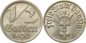Danzig 
POLSKA / POLAND / POLEN / DANZIG / WOLNE MIASTO GDANSK

Wolne Miasto Gdansk (Danzig)/Danzig. 1/2 Gulden (Guilder) 1932 

Przyzwoicie zach...
