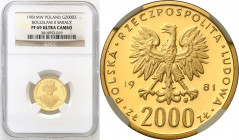 Polish Gold Coins since 1949
POLSKA / POLAND / POLEN / GOLD / ZLOTO

PRL. 2.000 zlotych 1981 Bolesław II Śmiały NGC PF69 ULTRA CAMEO (2 MAX) 

Me...