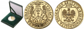 Polish Gold Coins since 1949
POLSKA / POLAND / POLEN / GOLD / ZLOTO

III RP 200 zlotych 1997 Tysiąclecie śmierci - Św. Wojciech 

Menniczy egzemp...