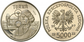 PROBE coins Poland after 1945
POLSKA / POLAND / POLEN / PATTERNPRL. PROBE / SPECIMEN

PRL. PROBA / PATTERN Nickel 5.000 zlotych 1989 - Torun (Toru)...
