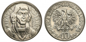 PROBE coins Poland after 1945
POLSKA / POLAND / POLEN / PATTERNPRL. PROBE / SPECIMEN

PRL. PROBA / PATTERN Nickel 10 zlotych 1959 - Nicholas Kopern...