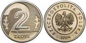 PROBE coins Poland after 1945
POLSKA / POLAND / POLEN / PATTERNPRL. PROBE / SPECIMEN

PRL. PROBA / PATTERN Nickel 2 zlote 1994 

Piękny, wyselekc...