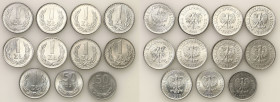 Polish collector coins - PRL
POLSKA / POLAND/ POLEN / POLOGNE / POLSKO

PRL. 50 groszy - 1 zloty 1972 - 1986, set 11 pieces 

Pięknie zachowane e...