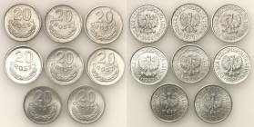 Polish collector coins - PRL
POLSKA / POLAND/ POLEN / POLOGNE / POLSKO

PRL. 20 gorszy 1961 - 1983, set 8 pieces 

Pięknie zachowane egzemplarz n...