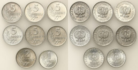 Polish collector coins - PRL
POLSKA / POLAND/ POLEN / POLOGNE / POLSKO

PRL. 1, 2, 5 groszy 1949 - 1972, set 8 coins 

Pięknie zachowane egzempla...
